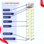 Вышка-тура  ВСП 2.0х2.0, Н-13.6м - stroymarket66.ru - Пермь