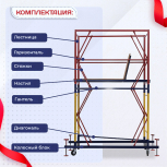 Вышка-тура  ВСП 0.7х1.6, Н-2.8м - stroymarket66.ru - Пермь