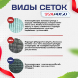 Сетка затеняющая зеленая 95% 4х50 м - stroymarket66.ru - Пермь
