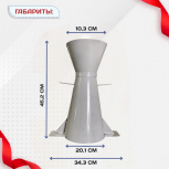 Конус КА (Абрамса) с воронкой для определения подвижности бетонной смеси по ГОСТ 10181 (х/к) - stroymarket66.ru - Пермь
