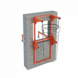 Мусоросброс кронштейн стеновой (оконный) - stroymarket66.ru - Пермь