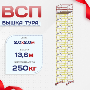 Вышка-тура  ВСП 2.0х2.0, Н-13.6м - stroymarket66.ru - Пермь